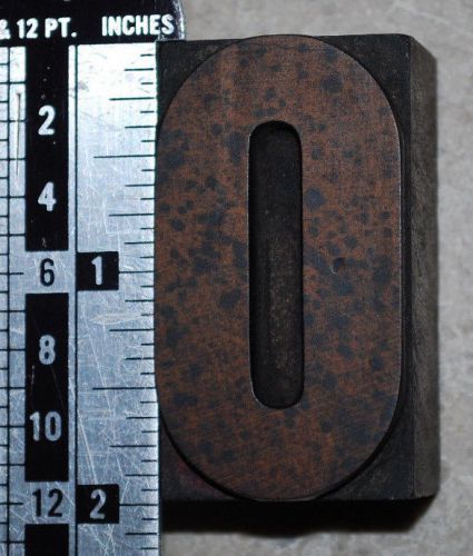 Vintage / Antique Letterpress Wood Printer&#039;s Type &#034;O&#034;, 2&#034; tall, 12 line