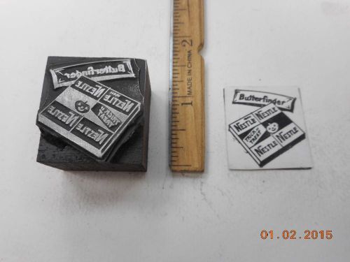 Printing Letterpress Printers Block, Trick or Treat, Nestle Candy w Butterfinger