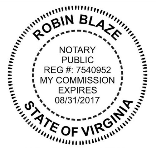 BEST selling Custom Round Official VIRGINIA NOTARY SEAL Self Inking RUBBER STAMP