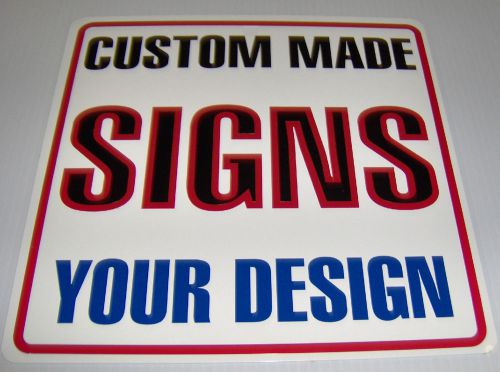 Custom 24&#034; x 24&#034; square 4mm plastic white coroplast vinyl sign your copy m-color for sale