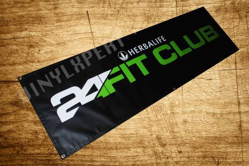 2&#039;X 6 &#039; Banner Herbalife 24 Fit Club White with Green Letters new nutrition