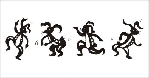 2X Dancing Rat Wall Drawing Room Bedroom Funny Car Vinyl Sticker Truck -246