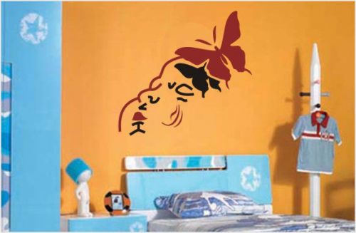 2X Wall Vinyl Decal Stickers Baby Sleeping with Butterfly Bedroom, Removable-70B