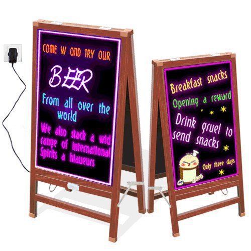 Double sided LED messaging sign, LED writing board Flashing Sign LED 2 Sided ...