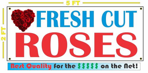 FRESH CUT ROSES Full Color Banner Sign for candy gifts valentine wedding red