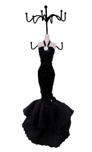 Black Mermaid Dress Mannequin Jewelry Doll