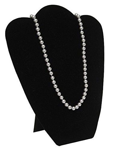 Large Necklace Bust Jewelry Pendant Chain Display Holder Stand Neck Velvet