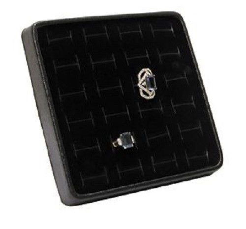 New (2) Black 24 Ring Jewelry Display Easel Holder Showcase Stand