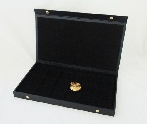 Pocket watch/ jewelry 18 slot textured top display for sale