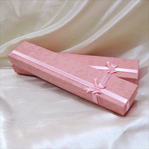 4 pcs Pink BOW TIE PAPER WATCH BRACELET CASE GIFT BOX