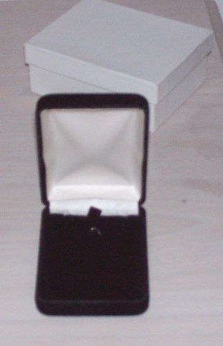 Black Velvet 3.25 X 2.25 Metal Hinged Domed Jewelry Presentation Gift Box