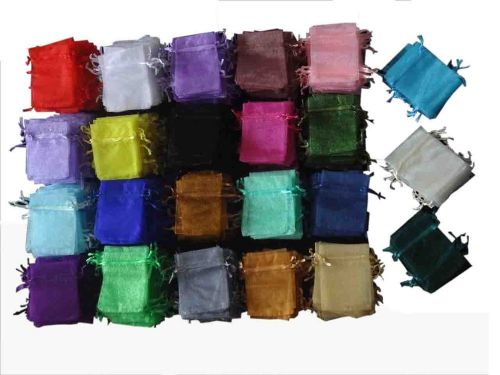 1000 pieces MIXED Organza Bags/Pouches Jewelry/Wedding Gift Bags 10 X 7.5cm AH01