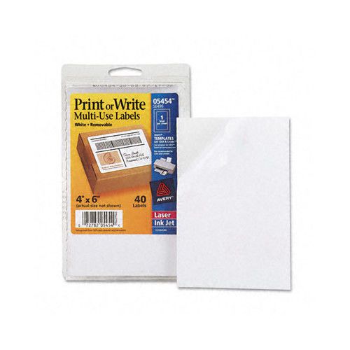 Avery Printable Removable Self-Adhesive Multi-Use ID Labels in White 40 / Pack