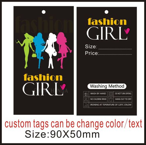 custom fahsion clothes tags,print your lable/logo on tags 300gsm  500PCS/lot
