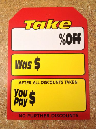 Retail Store PRICE SIGNS CLEARANCE LIQUIDATION Promo signs NEW 5&#034;x 7&#034;  460 ct