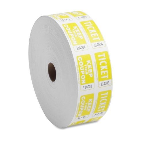 LOT OF 4 Sparco Roll Ticket - Yellow - 2000 / Roll - Double