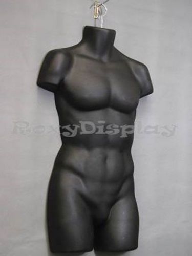3 pcs male half round body hollow back.display plastic torso form #ps-m36bk-3pc for sale