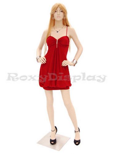 Female fiberglass mannequin pretty face elegant looking dress form #md-a4f1 for sale