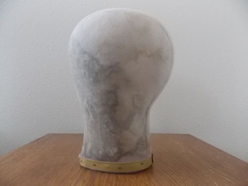 VINTAGE FABRIC MANNEQUIN HEAD MILLINARY FORM