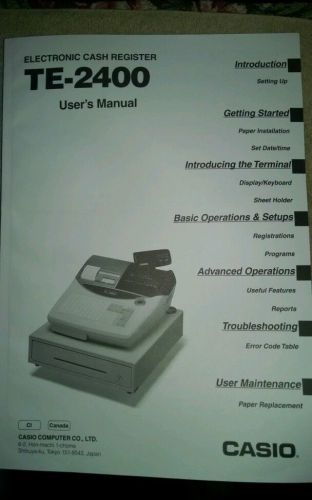 Casio TE-2400 Cash Register User Manual