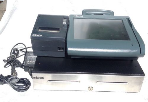 Micros POS 3700 Workstation 4 System Unit w/ Cash Drawer Epson M129C Printer #2