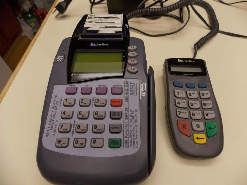 Verifone omni 3200se credit card terminal with pin pad 1000se for sale