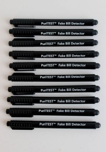 Lot of 10 Counterfeit Fake Money Currency Detector Pens Marker Dollar Bill Pcs