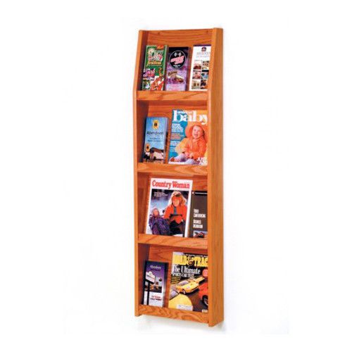 Wooden mallet ld 49-12 medium oak 12 pocket wooden literature display rack for sale