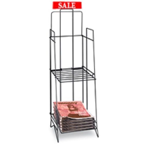 Tabloid Newspaper Display Rack With Sign Holder Space saving (LOT OF 6 RACKS)