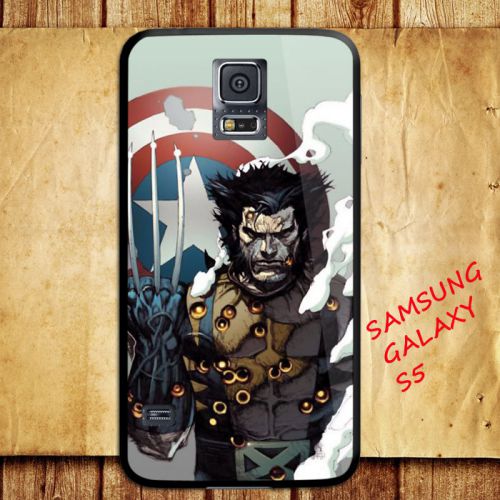 Iphone and samsung galaxy - cool wolverine x men shield captain america - case for sale