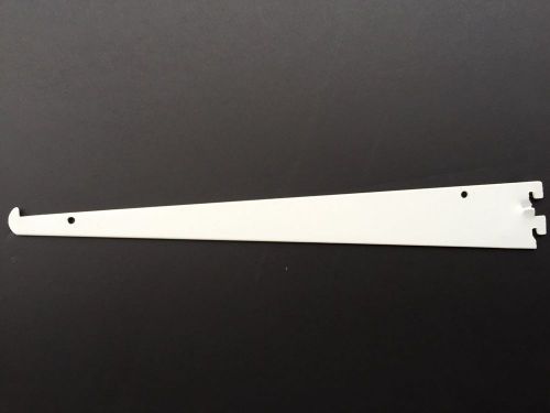 White showcase 14&#034; long tap in shelf brackets for wall standards lot of 4 (new) for sale