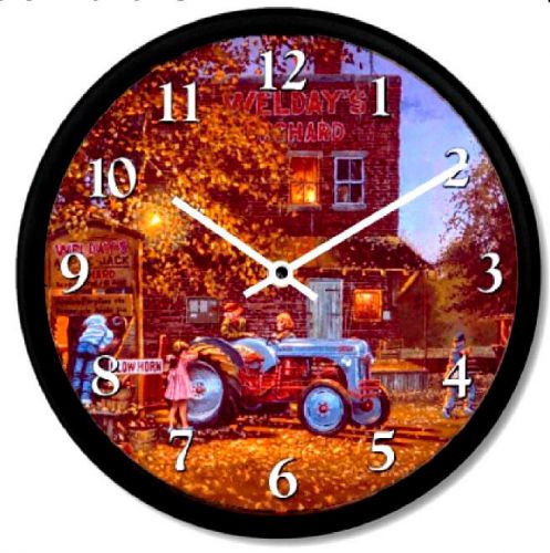 New FORD Model 8N Tractor Wall Clock DAVE BARNHOUSE Ready or Not Farm Scene Cloc