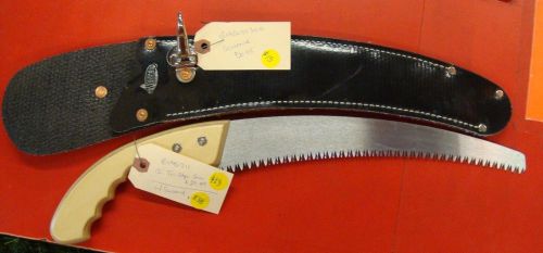 Fanno 13&#034; tri-edge saw with weaver leather scabbard for sale