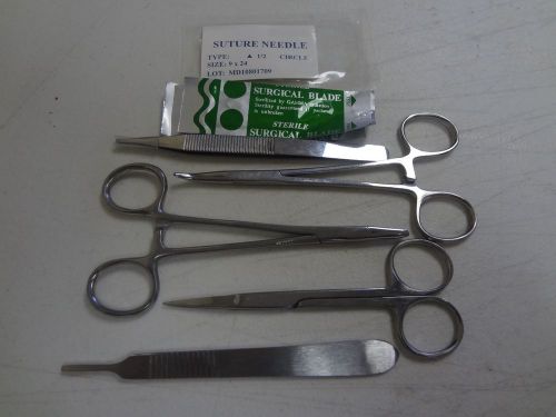 7 Piece Dog Ear Suture Kit Surgical Veterinary Instruments