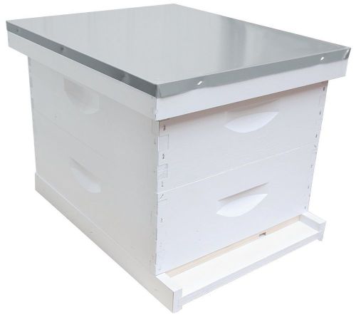 Mann lake hk370 complete 10-frame hive kit, painted wood-frames, 6-5/8-inch new! for sale