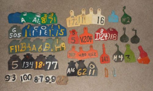 Lot of 50 Vintage Livestock Cattle Cow Ear Tags