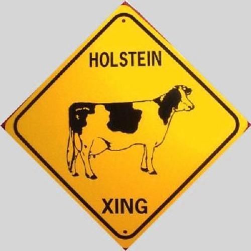 HOLSTEIN XING Aluminum Cow Sign