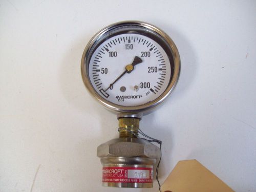 ASHCROFT 316L 300 PSI PRESSURE GAUGE STAINLESS - BRAND NEW! - FREE SHIPPING!!!
