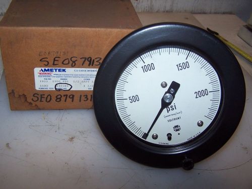 New ametek 2300 psi pressure gauge figure # 1933  1/2&#034; anpt  4-1/2 face for sale
