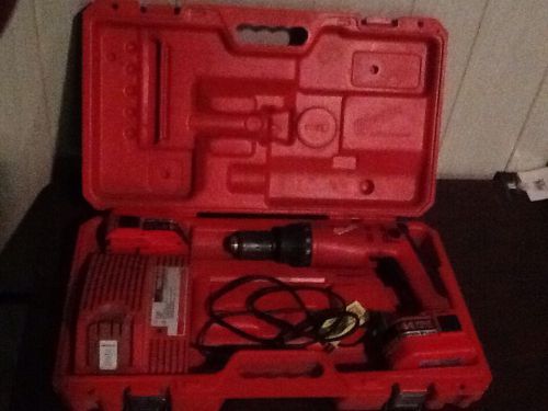 Milwaukee Hammer Drill 14.4, Case, Charger, 2 Batteries, No Reserve