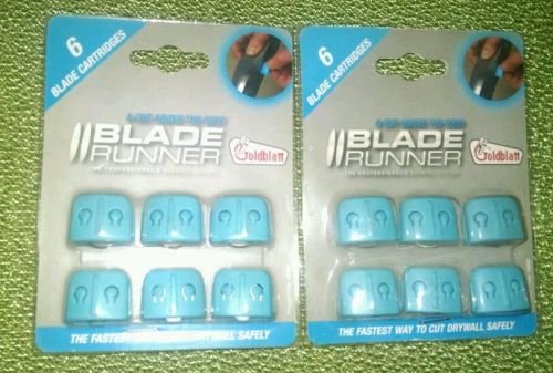 (2) NEW Blade Runner 6 Pack Replacement Blade Cartridges Goldblatt LOT 12 Blades