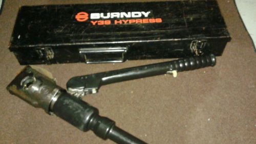 Burndy hypress y39 hydraulic crimper w/ case .. for sale