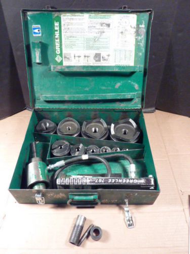 Greenlee 7310 Knockout Punch Driver set to 4&#034; Dies Excellent used w/ case