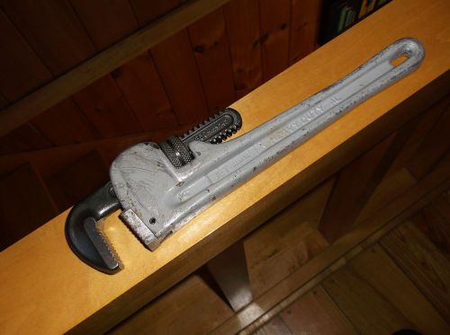 EXCELLENT JET-ALM14 14&#034; ALUMINUM H.D. PIPE WRENCH FORM A KANSAS ESTATE