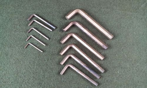 Berylco non-sparking becu beryllium copper allen wrench set of 11 for sale