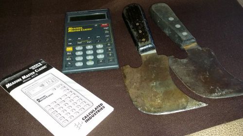 Liester heat welding skiving knives and a flooring calculator for sale