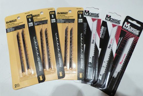 Lot of 3 packs of 5 MORSE USA made and 3 packs of 2 DeWalt USA made blades!!