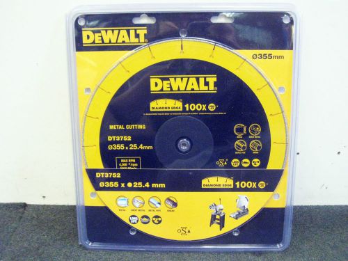 DEWALT DT3752-QZ 355mm x 25.4mm DIAMOND EDGE METAL CUTTING CHOP SAW BLADE