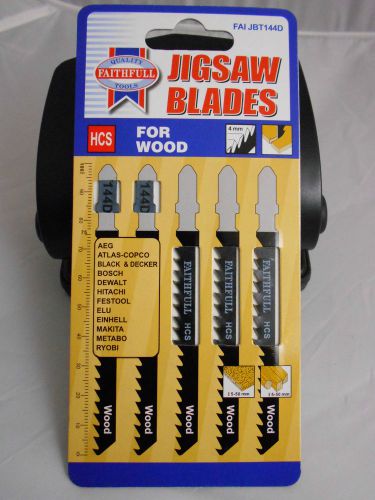 Faithfull Jigsaw Blades Pack of 5 Wood / Metal / Laminate