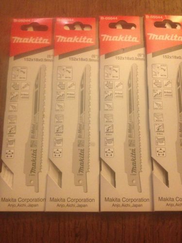 Makita B-05044 Super Express Reciprocating Saw Blades 152mm 6Tpi Pack of 5 X4